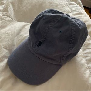 Light blue Polo leather strap hat